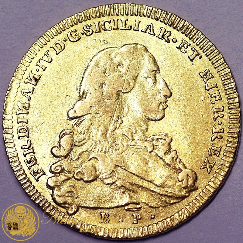 NAPOLI 6 Ducati 1777 Ferdinando IV 1759-99 Zecca Napoli Au BB+ #PV736