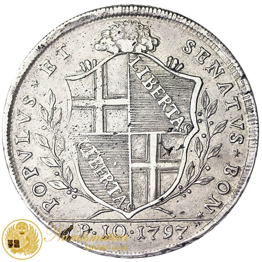 BOLOGNA Governo Popolare 10 PAOLI 1797 Non Comune BB/Q.SPL #PV785