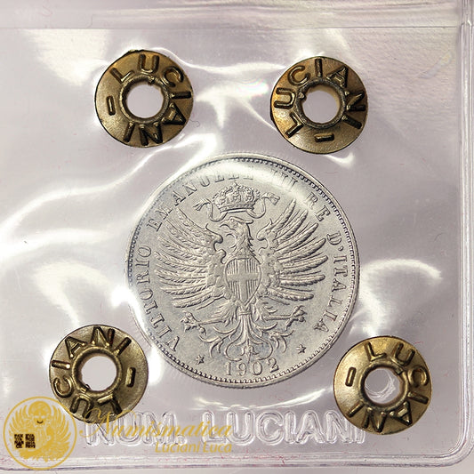 VITTORIO EMANUELE III 25 Centesimi 1902 Aquila Sabauda nichel RARO Q.Fdc #P536
