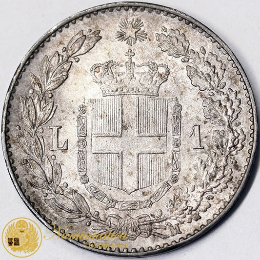 UMBERTO I 1 Lira 1887 Milano argento Fdc/Proof #P49