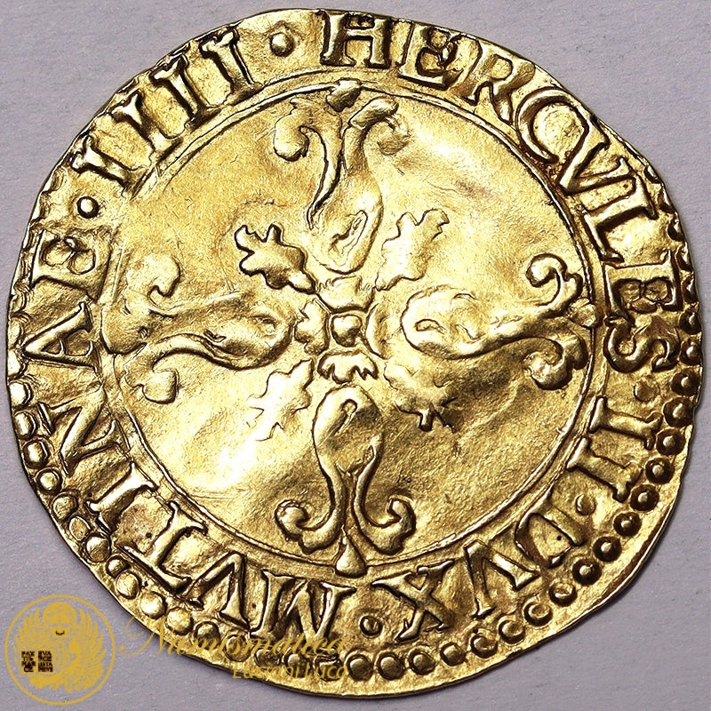 MODENA Ercole II d’Este 1534-59 SCUDO D’ORO DEL SOLE senza dati NON COMUNE Au BB/SPL #PV11