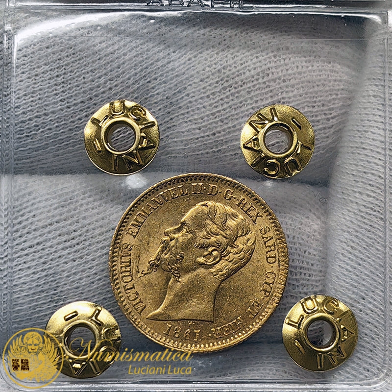 20 LIRE 1861 TORINO Vittorio Emanuele II 1849-61 REGNO DI SARDEGNA Au 6,45 g Spl/Q.Fdc #PV244