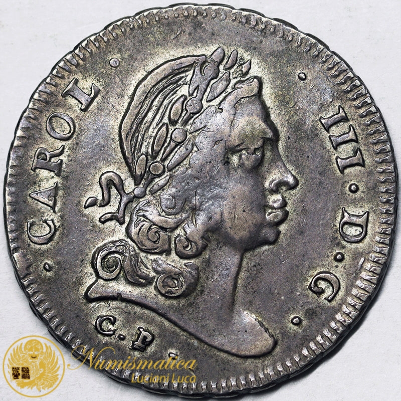 SICILIA Carlo III 1720-34 da 6 Tarì 1732 zecca di PALERMO argento Q.Spl RARO #PV159