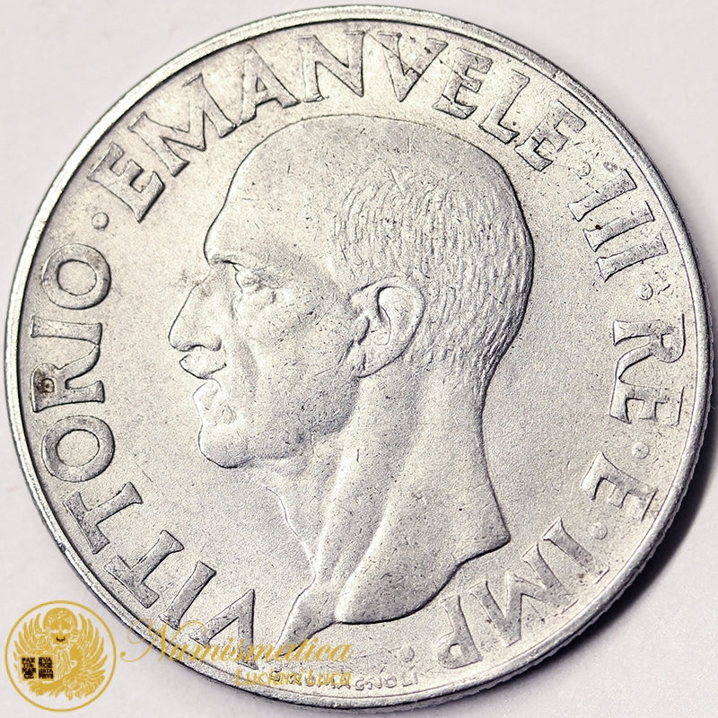 VITTORIO EMANUELE III 1 Lira 1943 Impero Anno XXI Roma Acmonital Spl- #889