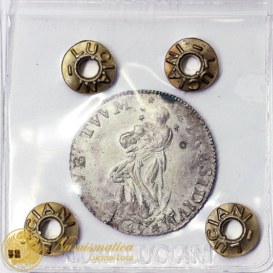 GENOVA Repubblica III Periodo Dogi Biennali 1 Lira 1745 Ag gr. 4,54 I° tipo SPL+ #PV307