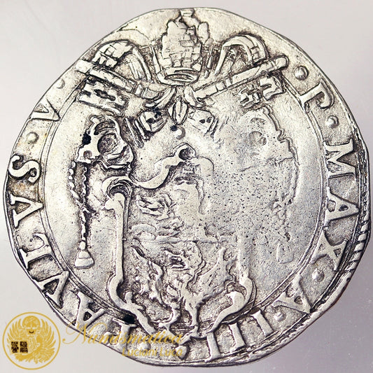 STATO PONTIFICIO Paolo V 1605-21 TESTONE Anno III Raro BB+ #2120
