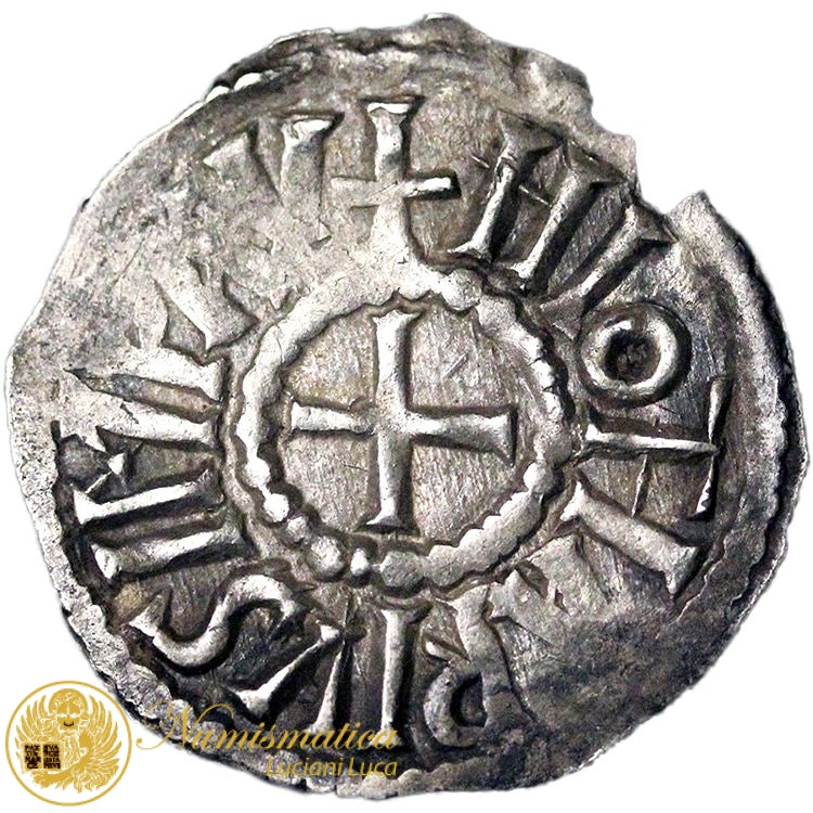 PAVIA Denaro senza dati LOTARIO I 840-855 Ag RARA BB/Q.SPL #2211