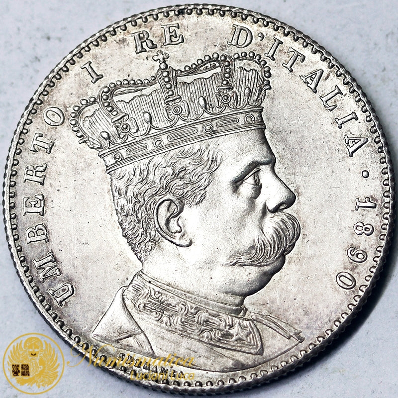 COLONIA ERITREA Umberto I 2 Lire 1890 RARA Q.Fdc/Fdc #PV362