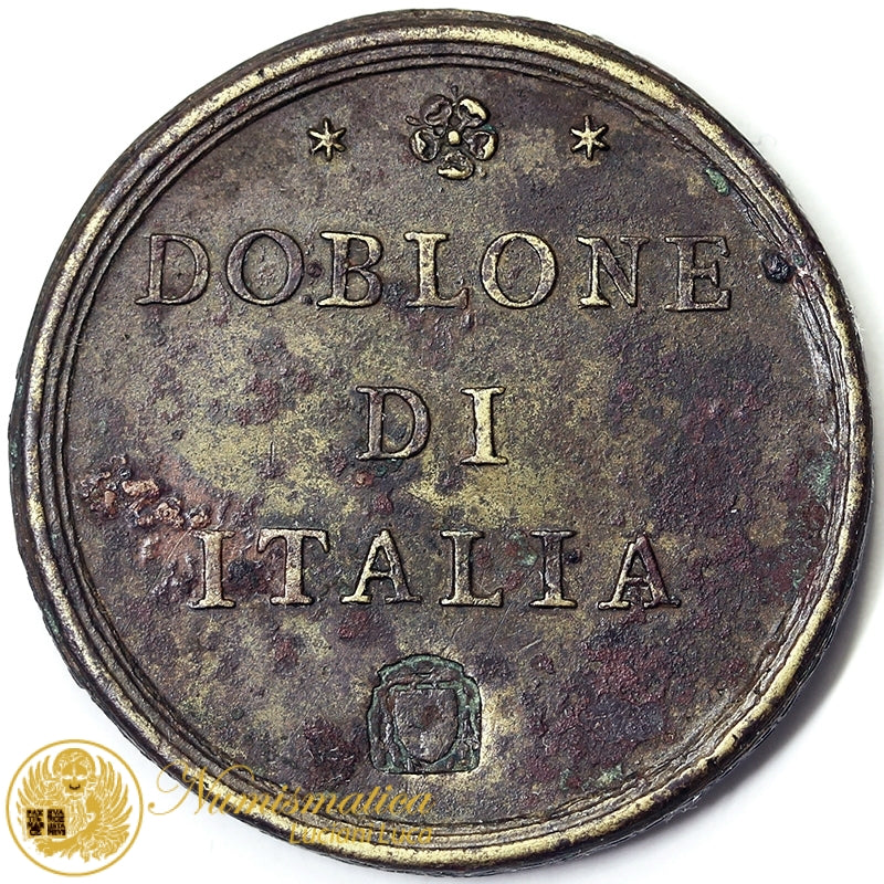 STATO PONTIFICIO Clemente XI 1700-21 Peso Monetale Doblone d'Italia BB RARO #PV26