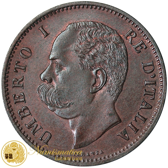 UMBERTO I 5 Centesimi 1896 Roma Fdc rame rosso RARO #P52