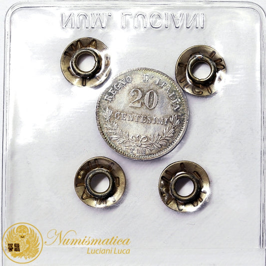 VITTORIO EMANUELE II 20 Centesimi 1863 Torino VALORE Fdc #P157