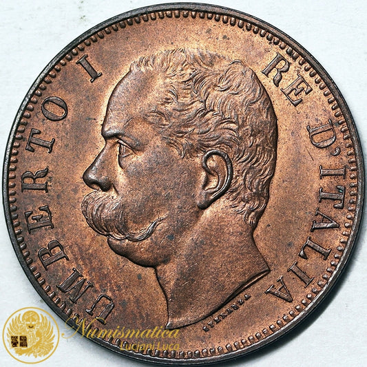 UMBERTO I 10 Centesimi 1893 Roma Cu Non Comune Q.Fdc/Fdc #PV302