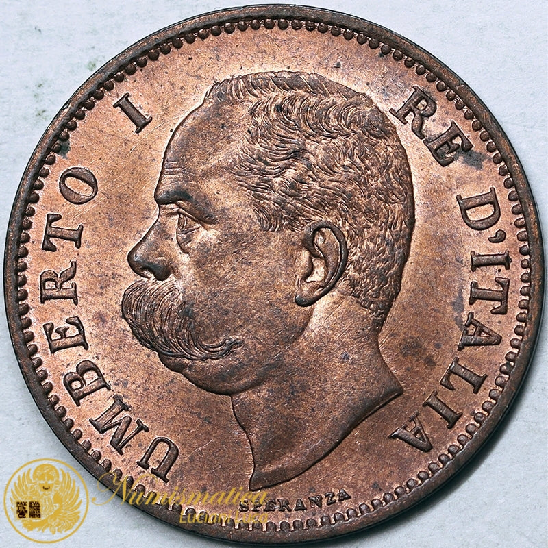 UMBERTO I 5 Centesimi 1895 Roma Cu RARA Fdc #PV313