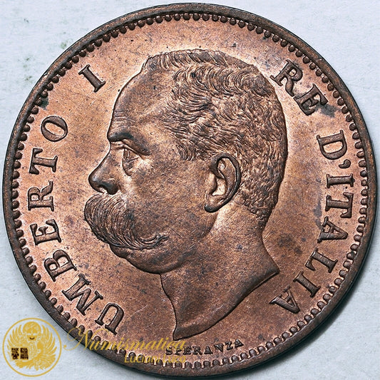 UMBERTO I 5 Centesimi 1895 Roma Cu RARA Fdc #PV313
