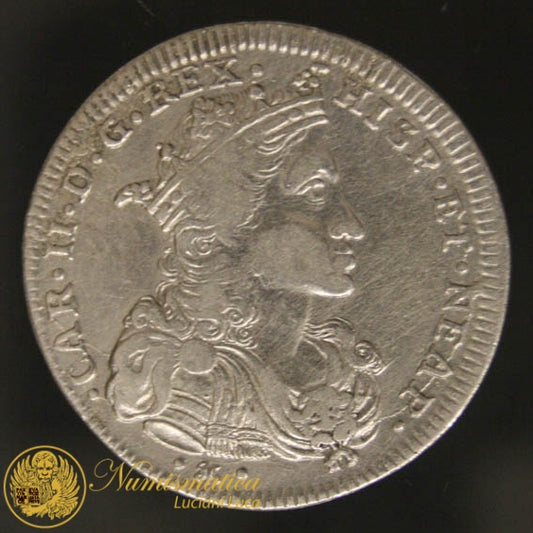 NAPOLI Mezzo Ducato da 50 Grana 1693 CARLO II° DI SPAGNA BB Rara #PV153
