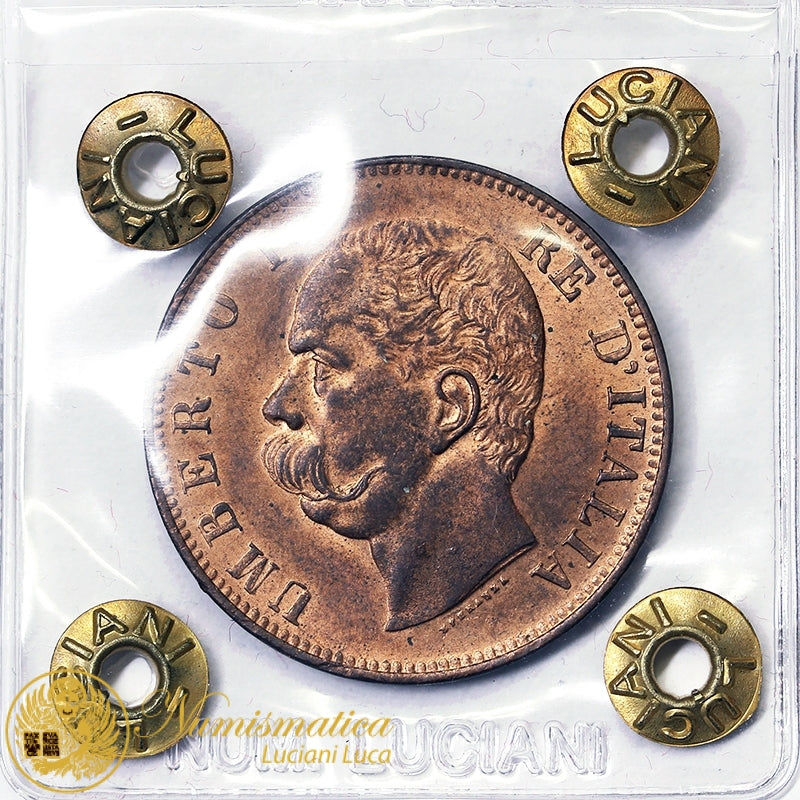 UMBERTO I 10 Centesimi 1893 Birmingham FDC rame rosso #PV443