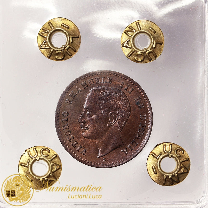 VITTORIO EMANUELE III 2 Centesimi 1905 Valore Rame Rosso NON COMUNE Fdc #P121