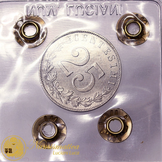 VITTORIO EMANUELE III 25 Centesimi 1902 Q.Fdc RARO #PV234