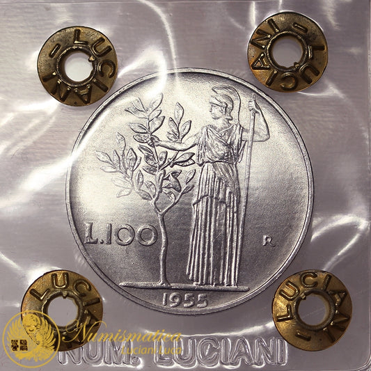 ITALIA 100 Lire 1955 Fdc RARA #PV25